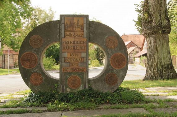 Rückert-Denkmal Bad ROdach, errichtet 1977, Ecke Rückertstraße und Lempertshäuser Straße