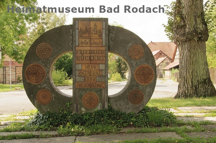 Firedrich-Rückert-Denkmal in Bad Rodach,Initiative des Rückert-Kreises, aufgestellt 1977